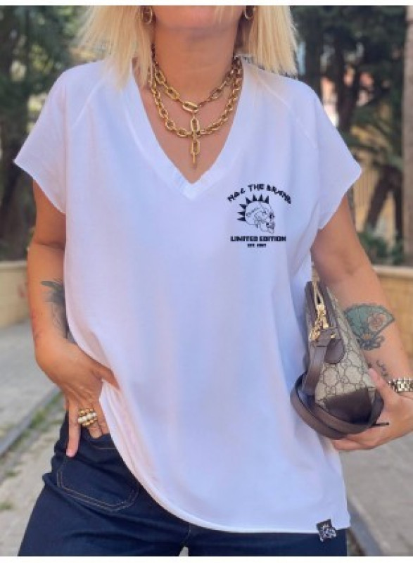 ▷  Camiseta Oversize Básica Skull Blanca Noc the Brand| Sopotey 2