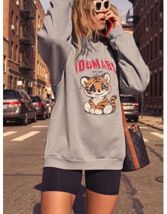 Sudadera Gris Cuqui Aire Retro