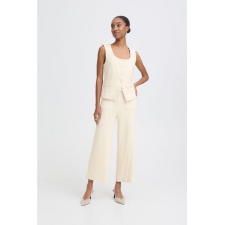 Pantalon Kate Ancho Tobillero Almond Milk ICHI