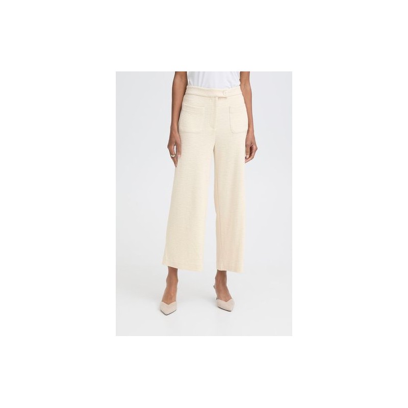 Pantalon Kate Ancho Tobillero Almond Milk ICHI