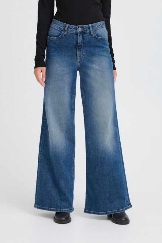 Pantalon Twiggy Wide Medium Blue ICHI 2