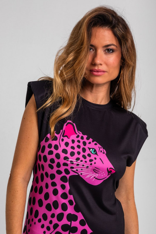Vestido Corto Sin Mangas Elástico Lolina PINK PANTHER 2