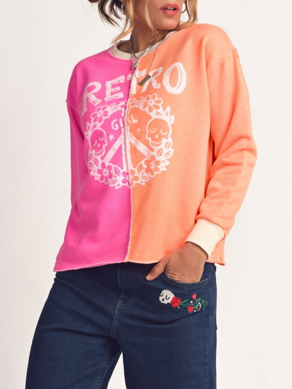 ▷ Comprar Sudadera Retro Girl Bicolor Aire Retro| Sopotey Woman. 2