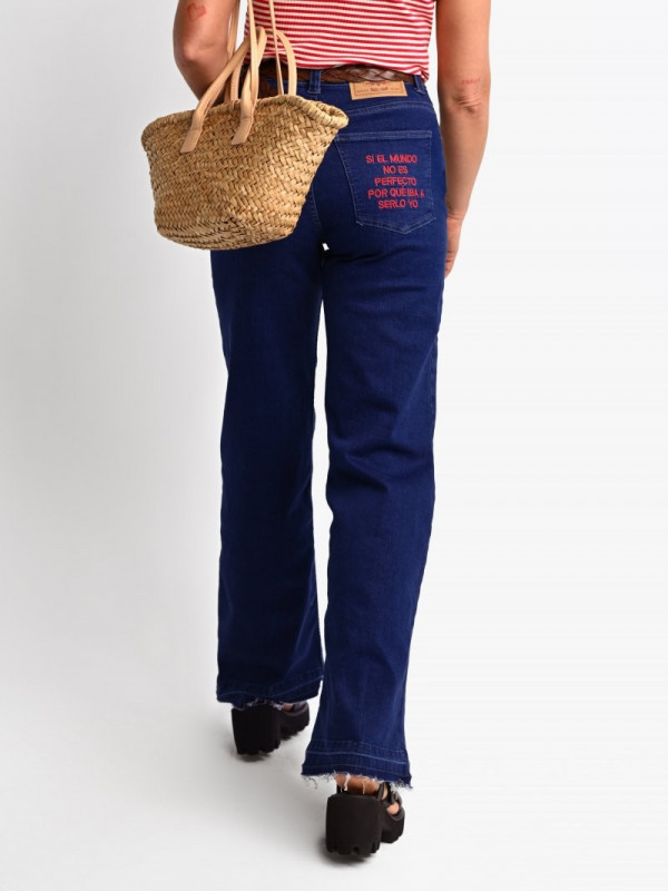 ▷ Comprar Jeans Denim Imperfecto Aire Retro| Sopotey Woman. 2