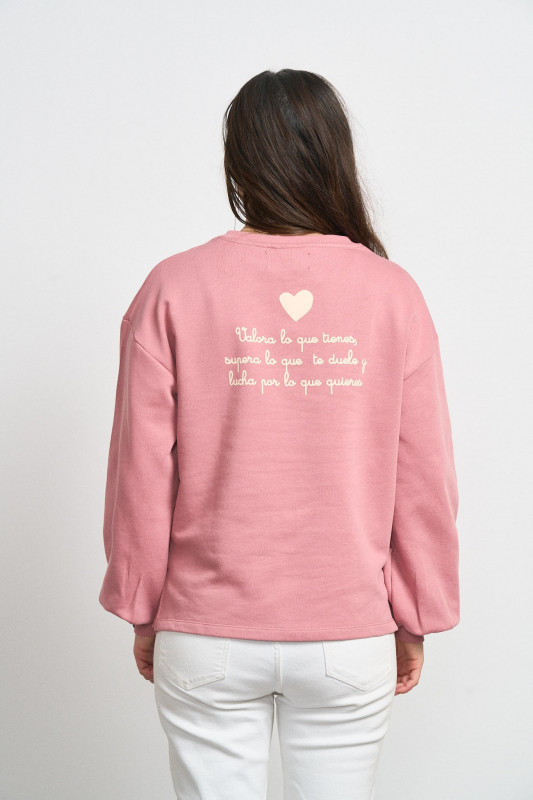 ▷ Sudadera Basica Rosa de Anabel Lee | Sopotey 2