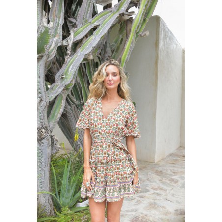 ▷ Vestido Harlowe Daya Short Sleeve Jaase| Sopotey