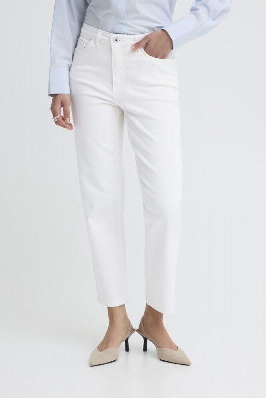 Pantalon Ziggy Raven Blanc De Blanc ICHI 2
