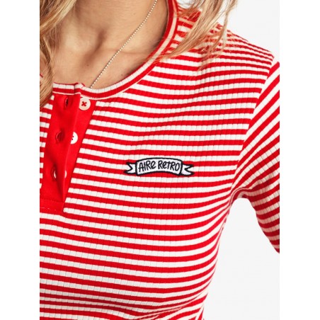 ▷ Cami Rayas Roja  Aire Retro | Sopotey