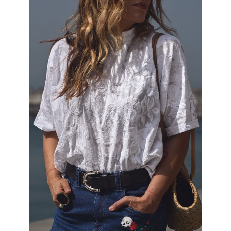 ▷ Camisa Blanca Janis Aire Retro | Sopotey
