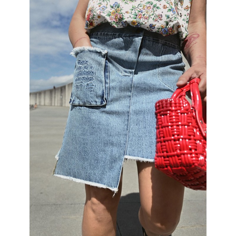 ▷ Comprar Falda Denim Equivocándome Aire Retro| Sopotey Woman.
