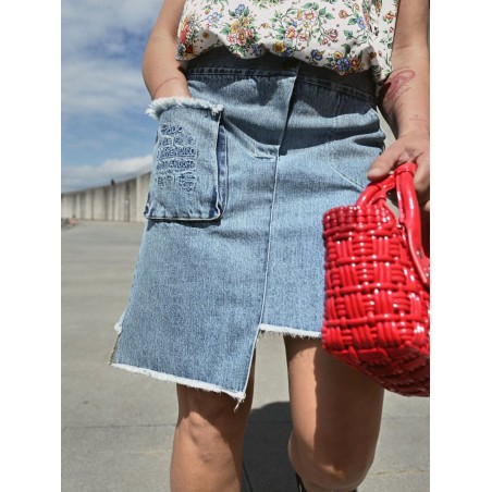 ▷ Comprar Falda Denim Equivocándome Aire Retro| Sopotey Woman.