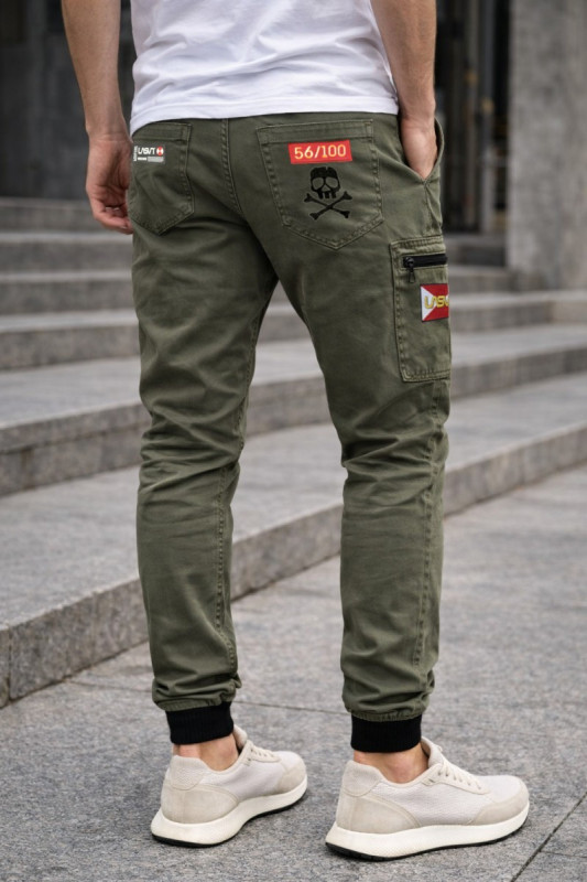 ▷ Pantalón chico LASAL Jogger Cargo Red Kaki 2