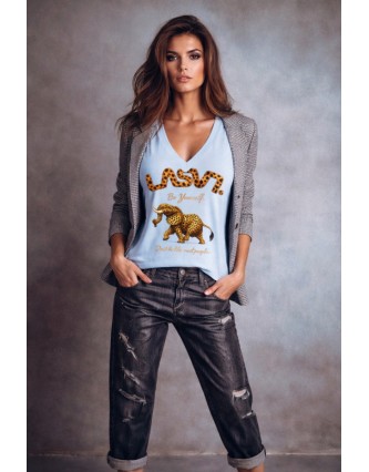 Camiseta LASAL Elefant Azul...