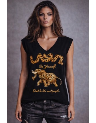 Camiseta LASAL Elefant Negro