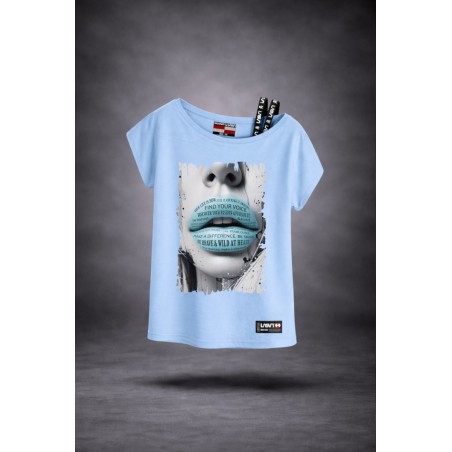 ▷ Camiseta LASAL Find Azul Celeste