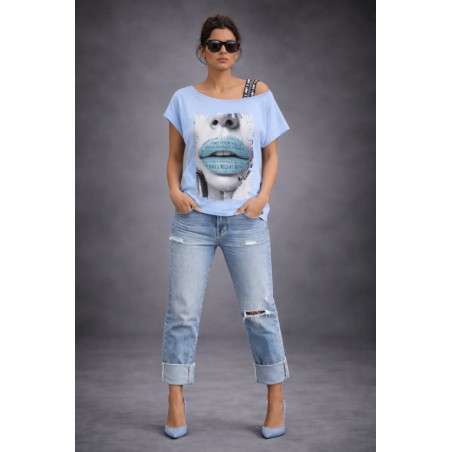 ▷ Camiseta LASAL Find Azul Celeste