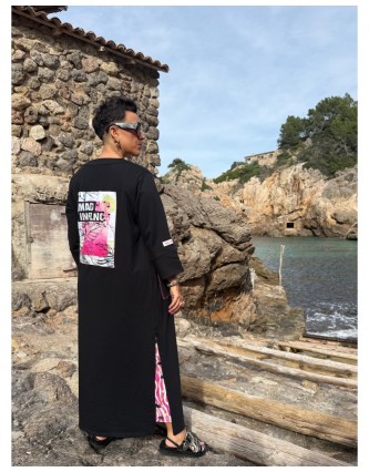 Kimono Sunset Negro Mad...