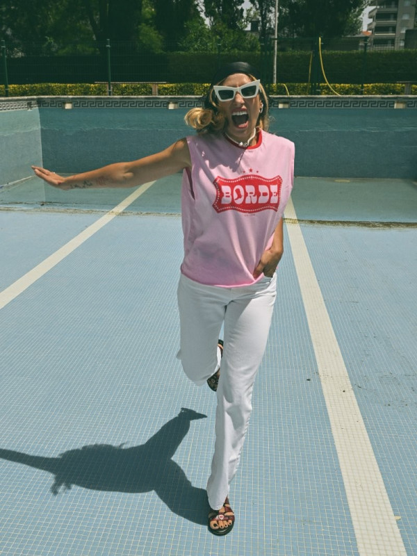▷ Cami Chica Borde Rosa Aire Retro | Sopotey 2