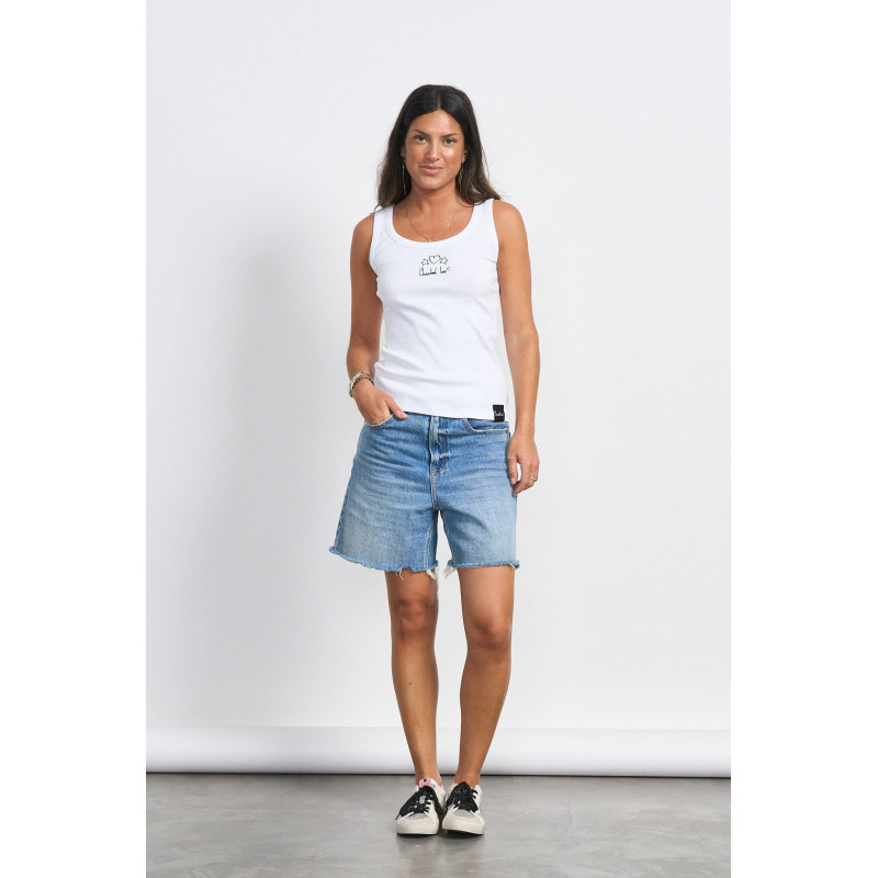 ▷ Camiseta Anabel Lee Basica Tirantes Blanca