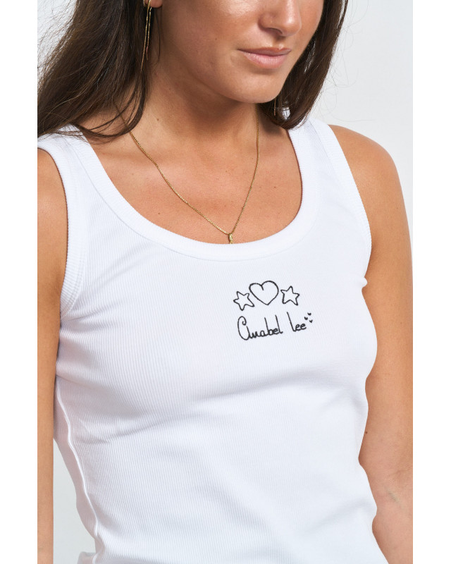 ▷ Camiseta Anabel Lee Basica Tirantes Blanca 2