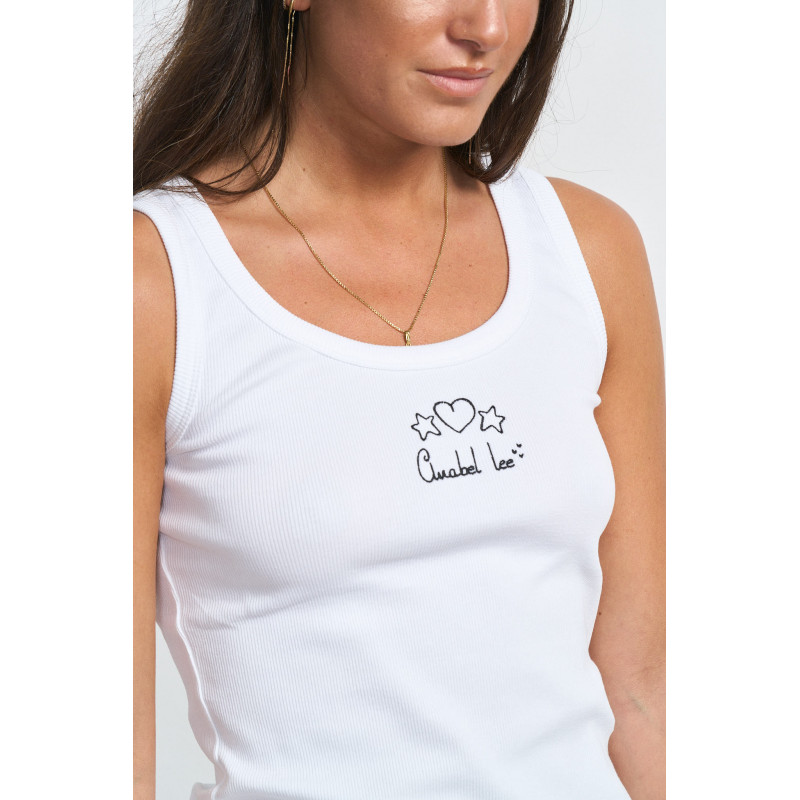 ▷ Camiseta Anabel Lee Basica Tirantes Blanca