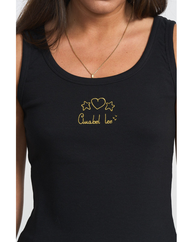 ▷ Camiseta Anabel Lee Basica Tirantes Negra 2