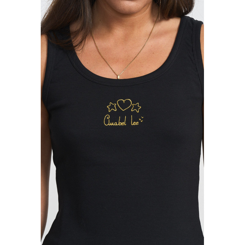 ▷ Camiseta Anabel Lee Basica Tirantes Negra