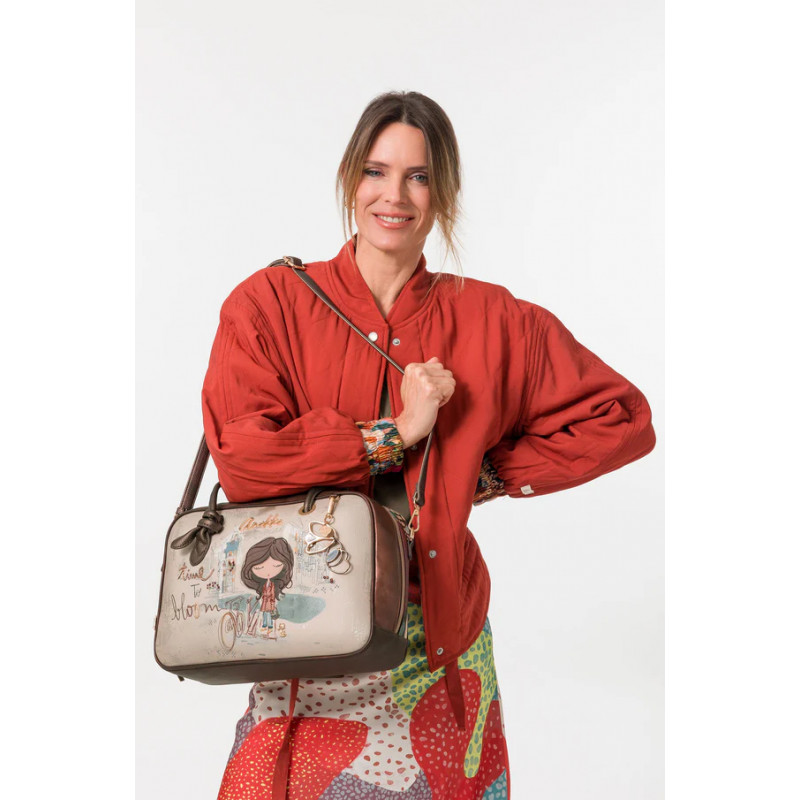 Bolso de Asa Corta y Bandolera Cuadrado TULIP Anekke