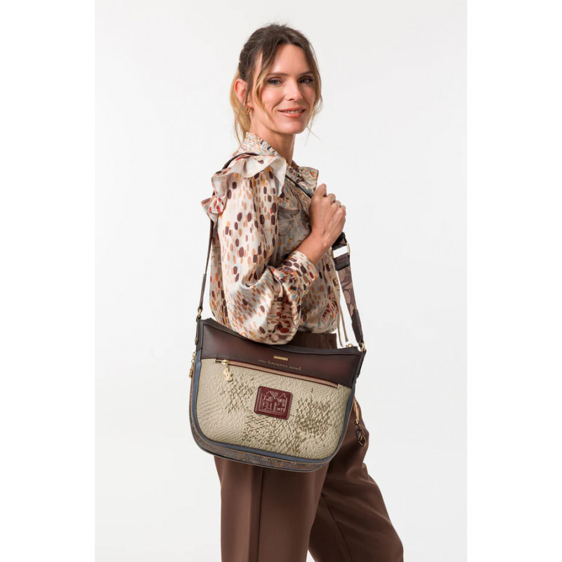 Bandolera Grande TULIP Azul Anekke