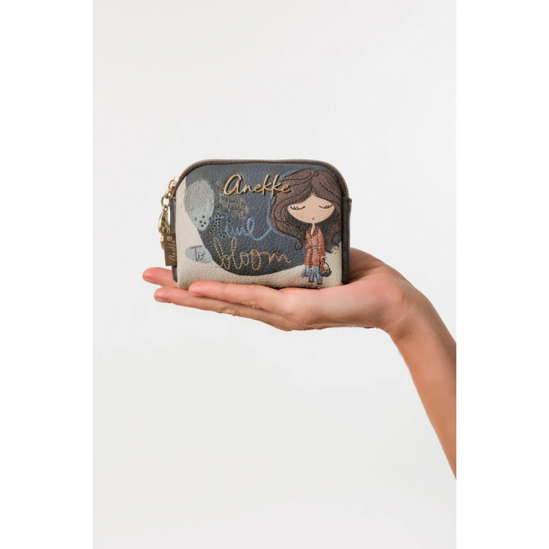 Monedero Pequeño TULIP Azul Anekke