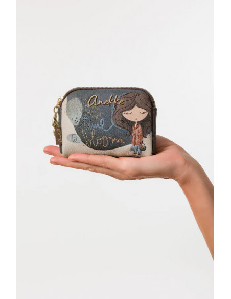 Monedero Pequeño TULIP Azul Anekke