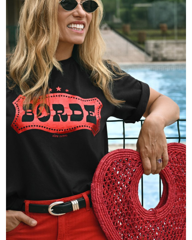 ▷ Cami Chica Borde Negro Aire Retro | Sopotey 2