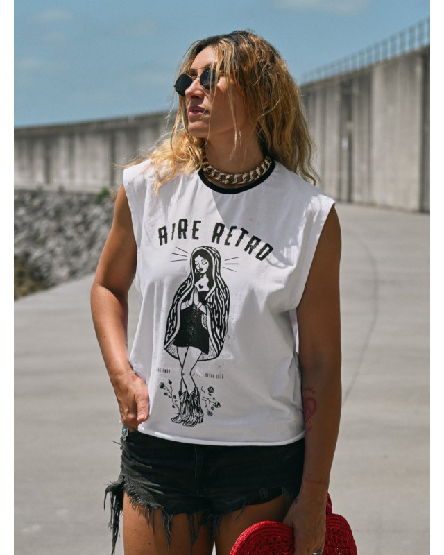 ▷ Cami Chica Guadalupe Blanca Aire Retro | Sopotey