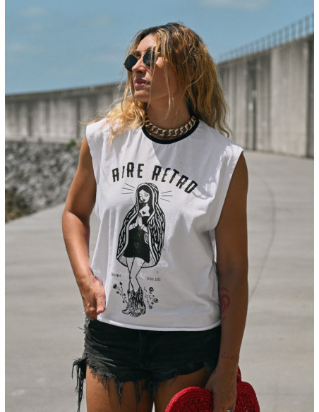 ▷ Cami Chica Guadalupe Blanca Aire Retro | Sopotey