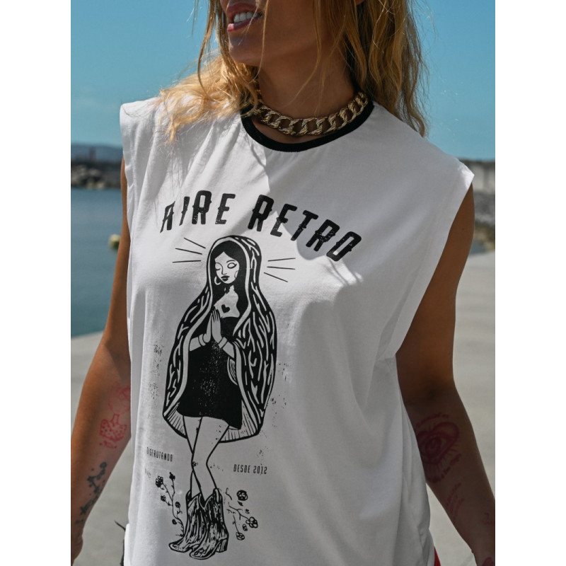 ▷ Cami Chica Guadalupe Blanca Aire Retro | Sopotey