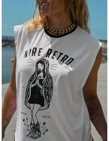 ▷ Cami Chica Guadalupe Blanca Aire Retro | Sopotey