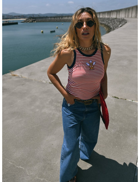 ▷ Cami Chica Ancla Navy Aire Retro | Sopotey