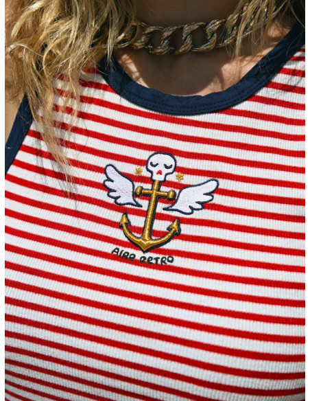▷ Cami Chica Ancla Navy Aire Retro | Sopotey