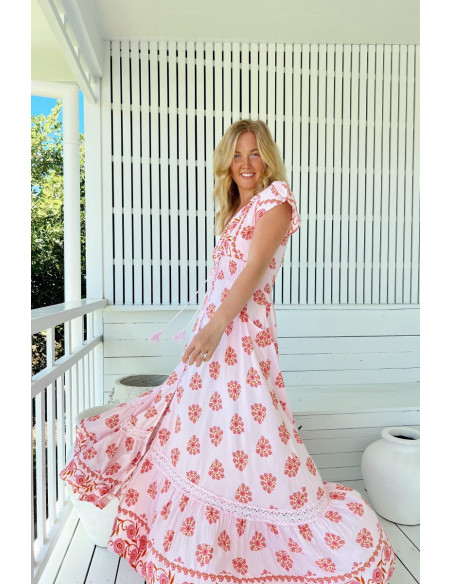 ▷ Vestido Dessert Wildflowers Romi Maxi Jaase| Sopotey