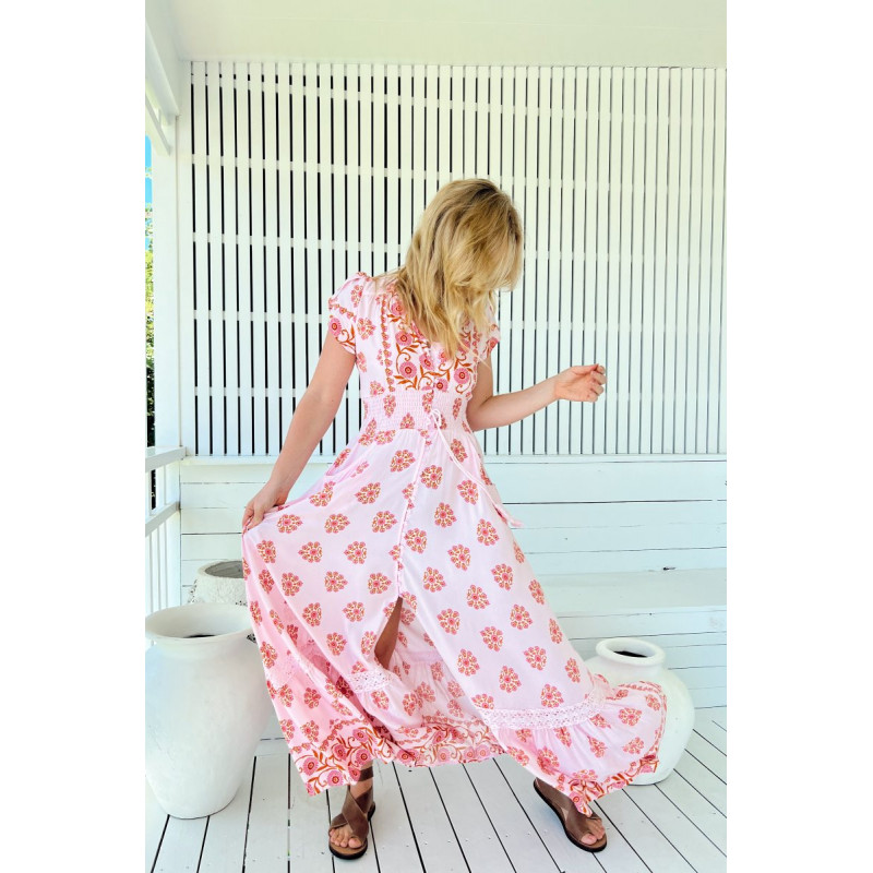 ▷ Vestido Dessert Wildflowers Romi Maxi Jaase| Sopotey