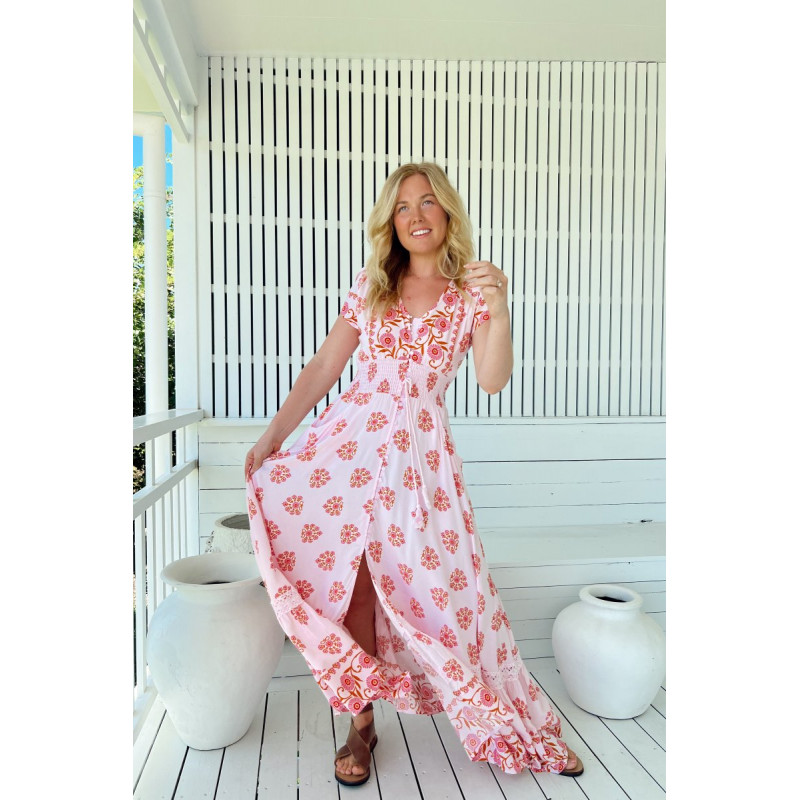 ▷ Vestido Dessert Wildflowers Romi Maxi Jaase| Sopotey