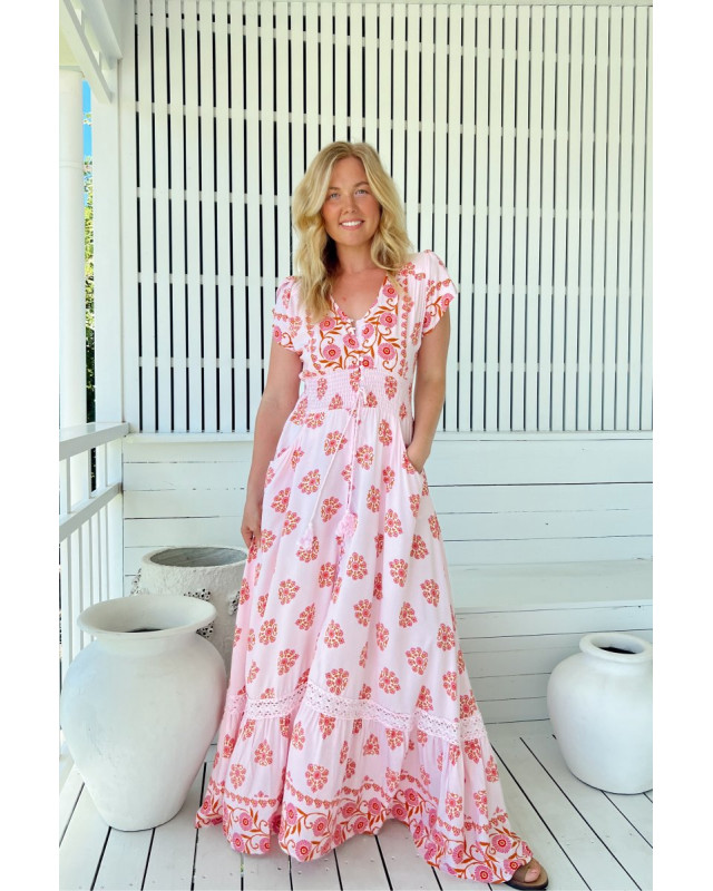 ▷ Vestido Dessert Wildflowers Romi Maxi Jaase| Sopotey