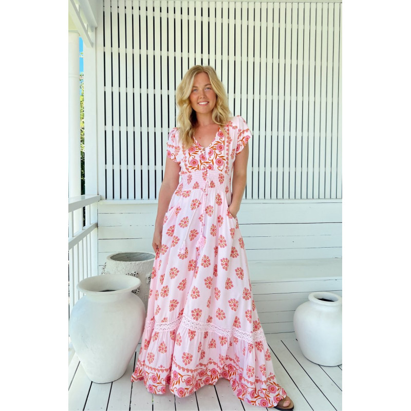 ▷ Vestido Dessert Wildflowers Romi Maxi Jaase| Sopotey