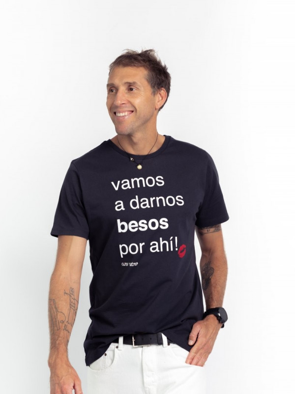 ▷ Camiseta Aire Retro Unisex Vamos a darnos besos| Sopotey 2