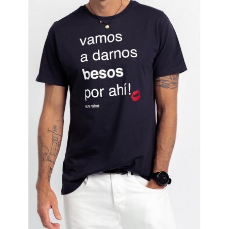 ▷ Camiseta Aire Retro Unisex Vamos a darnos besos| Sopotey