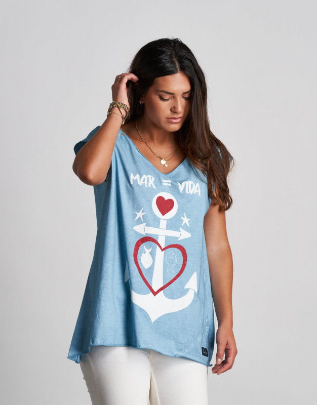 ▷ Camiseta Anabel Lee Ancla| Sopotey 2