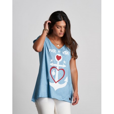 ▷ Camiseta Anabel Lee Ancla| Sopotey