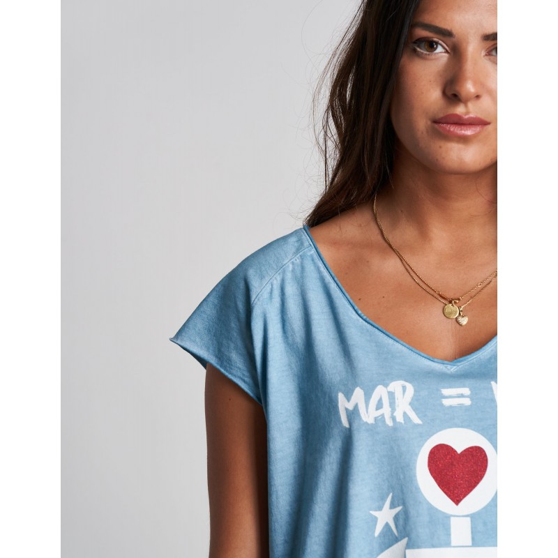 ▷ Camiseta Anabel Lee Ancla| Sopotey