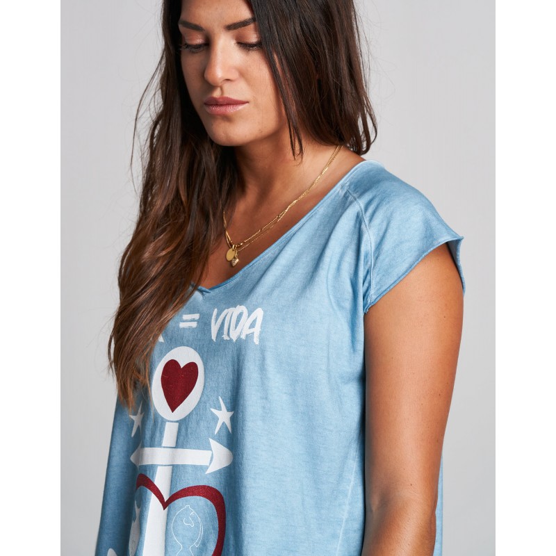 ▷ Camiseta Anabel Lee Ancla| Sopotey