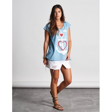 ▷ Camiseta Anabel Lee Ancla| Sopotey